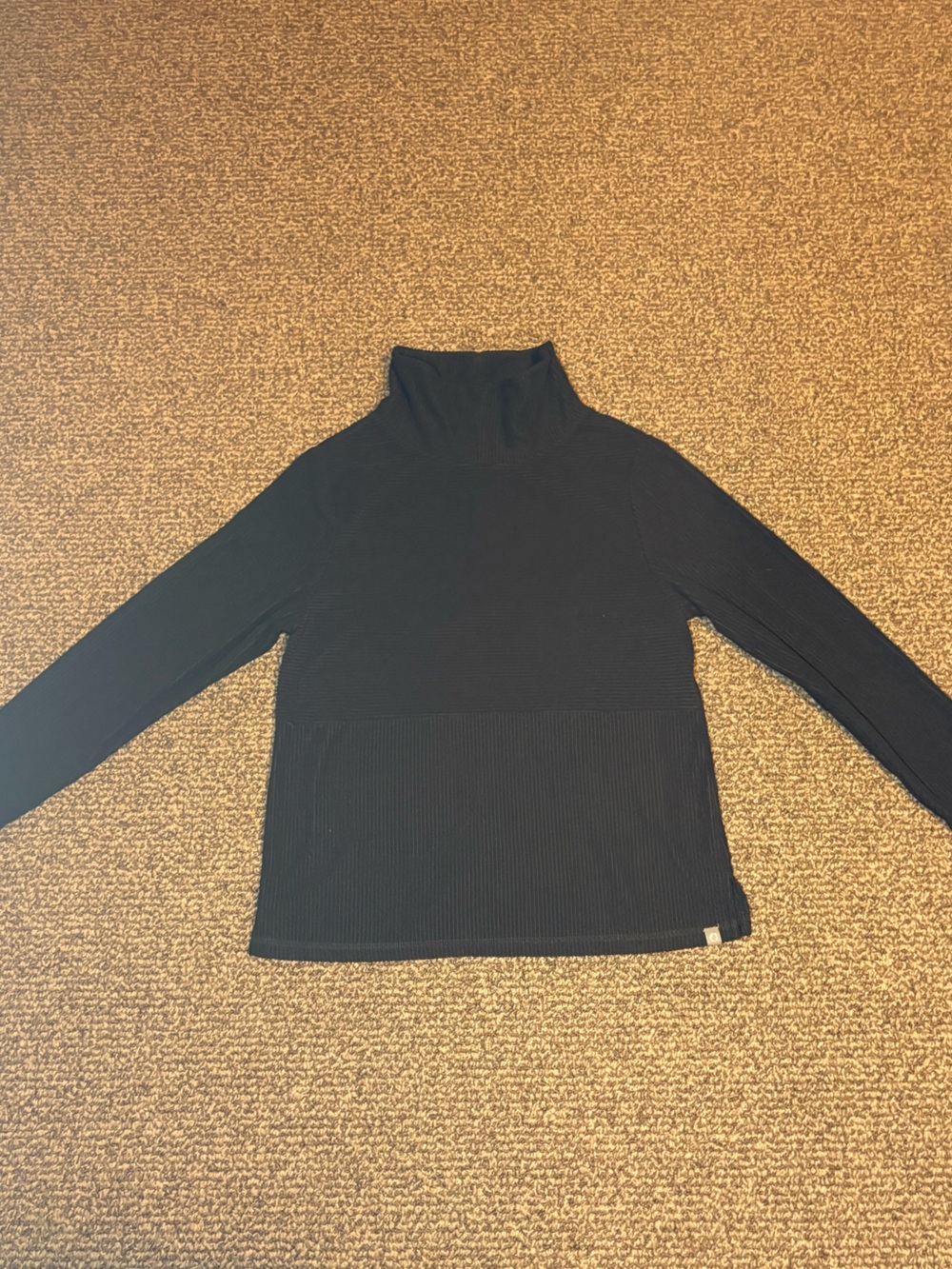 Women's Black Ribbed Turtleneck Sweater